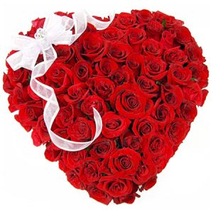 Red Rose Heart Shape Arrangement