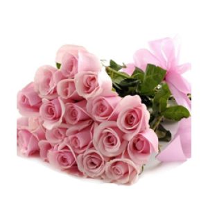 12 pink roses