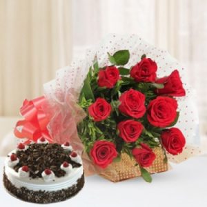 Flower and Cake Combo