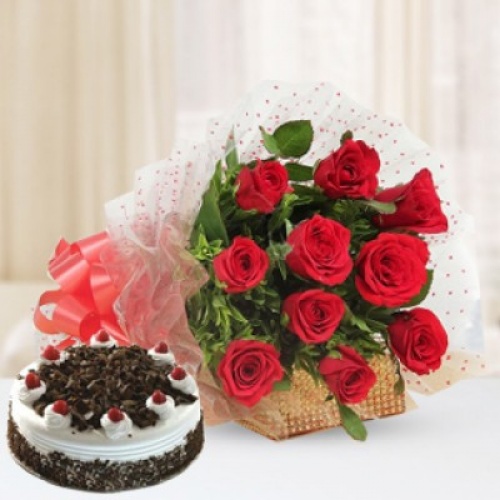 Flower and Cake Combo