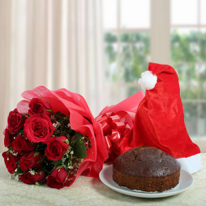 Christmas Cake n Roses